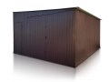 Металлический гараж 6x5 м в графитовом цвете с распашными воротами