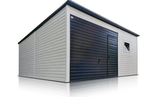 Гараж металлический 6×6 м с авто воротами